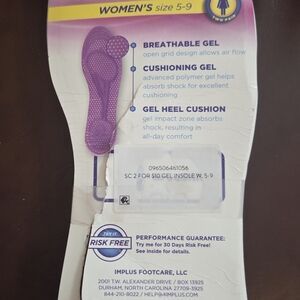 Women's Gel Heel Cushion Insole - Purple